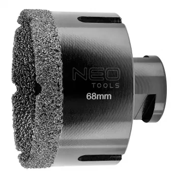 NEO TOOLS Corona de diamante 68 mm x M14 para porcelana, granito y piedra natural
