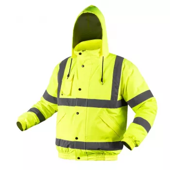 Chaqueta de trabajo bomber ligera aislante de alta visibilidad NEO TOOLS, amarillo fluorescente, talla XXXL