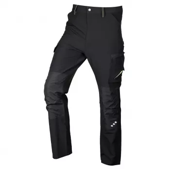 Pantalón de trabajo NEO TOOLS Mix&Match, elasticidad 4 direcciones, negro-verde, talla L