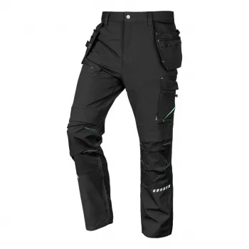 Pantalón de trabajo NEO TOOLS Mix&Match con elástico en 4 direcciones y refuerzo Cordura, negro, XS