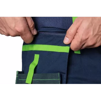 NEO TOOLS Shorts hombre de mezcla de algodón con elástico, XXXL, negro