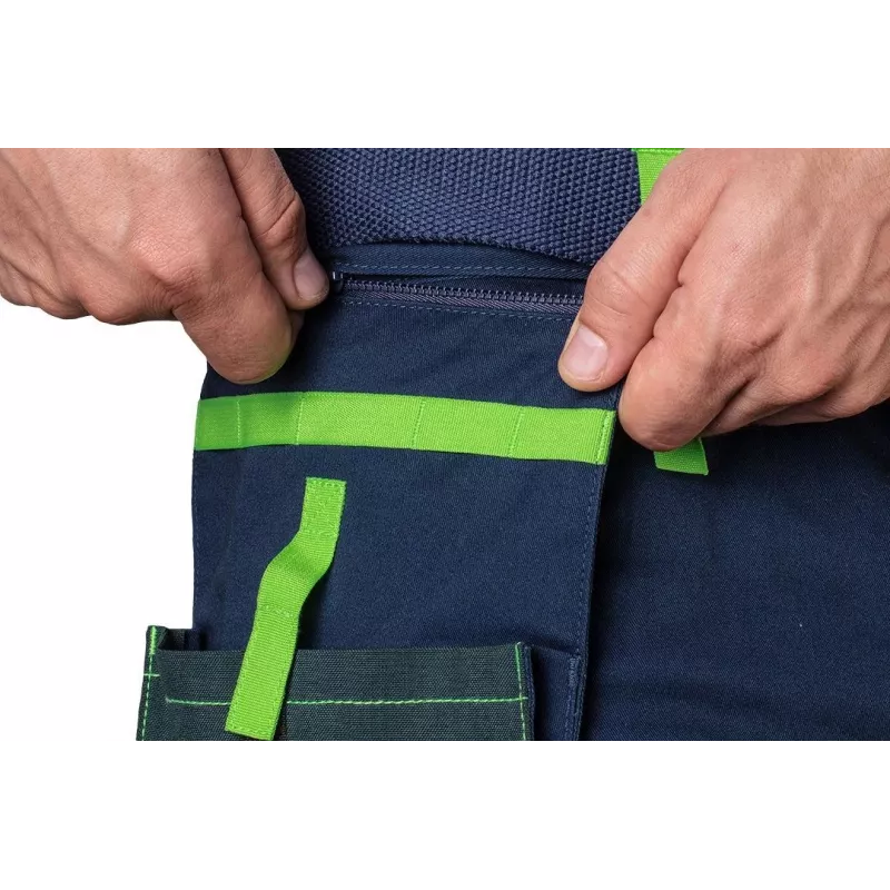 NEO TOOLS Shorts hombre de mezcla de algodón con elástico, XXXL, negro