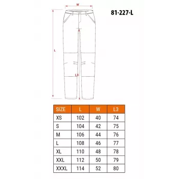 Pantalón de trabajo NEO TOOLS PREMIUM, 100% algodón ripstop, Talla L