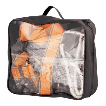 NEO TOOLS Set de seguridad con cable de seguridad – arnés PROTEKT P-01, cuerda kernmantel de 2m, mosquetón de acero, EN 361/354/363, CE 0082