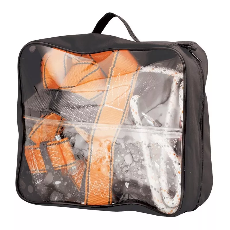 NEO TOOLS Set de seguridad con cable de seguridad – arnés PROTEKT P-01, cuerda kernmantel de 2m, mosquetón de acero, EN 361/354/363, CE 0082