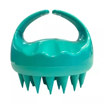 Cepillo masajeador de cuero cabelludo Neofolics - cerdas de silicona suaves, diseño ergonómico, negro