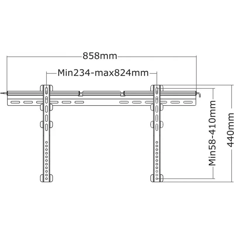 Neomounts PLASMA-W065 Soporte de pared fijo para TV para pantallas de 37-75 pulgadas, Plata, capacidad de carga 50 kg, VESA 200x200 a 600x400