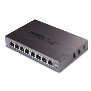 Netgear GS108E-400EUS Switch Gigabit Ethernet Plus de 8 puertos (Smart Managed Plus)