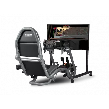 Next Level Racing Soporte de suelo - Soporte de monitor individual independiente con tubo redondo - Hasta 65