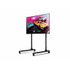 Next Level Racing Soporte de suelo - Soporte de monitor individual independiente con tubo redondo - Hasta 65 inch - Ajuste de altura, inclinación - Capacidad máxima 50 kg - negro