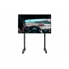 Next Level Racing Soporte de suelo - Soporte de monitor individual independiente con tubo redondo - Hasta 65 inch - Ajuste de altura, inclinación - Capacidad máxima 50 kg - negro