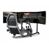 Next Level Racing Soporte de suelo para monitor individual con tubo redondo para hasta 3x43 pulgadas Altura ajustable Inclinación Capacidad máx. 50 kg Negro