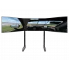 Next Level Racing Soporte de suelo para monitor individual con tubo redondo para hasta 3x43 pulgadas Altura ajustable Inclinación Capacidad máx. 50 kg Negro