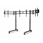 Next Level Racing Soporte de suelo para monitor individual con tubo redondo para hasta 3x43 pulgadas Altura ajustable Inclinación Capacidad máx. 50 kg Negro