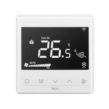 Nice Fan2-Control Termostato inteligente para equipos fan-coil, blanco