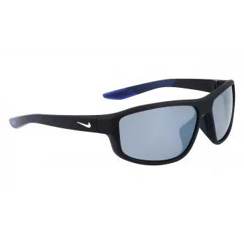 Gafas de sol de hombre NIKE Brazenfield - Montura negra mate, lentes de policarbonato grises, 62/14/130 mm