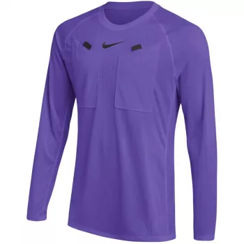 Camiseta de árbitro de fútbol de manga larga Nike Dri-FIT Referee III hombre Court Purple/blanco talla M