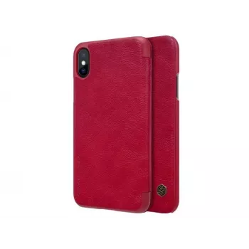 Nillkin Apple iPhone X/Xs Funda tipo libro Qin Roja