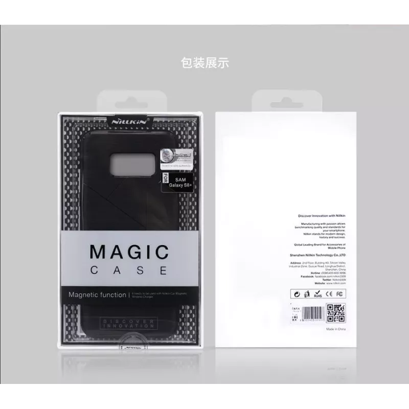 Nillkin funda Magic Case para Samsung Galaxy S8 Plus G955 (para cargadores inalámbricos) negra