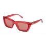 NINA RICCI Gafas de sol mujer SNR251-5409WE - montura de acetato rectangular con cristales grises degradados