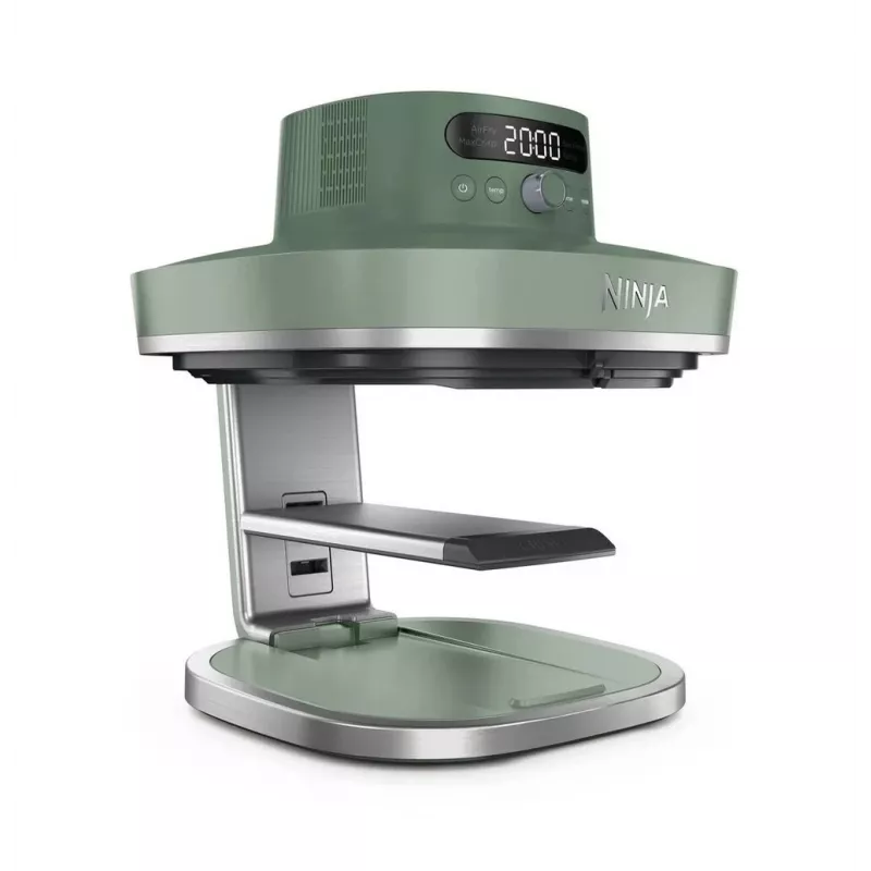 Ninja AS090EUGN Freidora de Aire 5 en 1 XL Glass Air Fryer Crispi Pro, 5,7 l, 2050 W, Verde Musgo