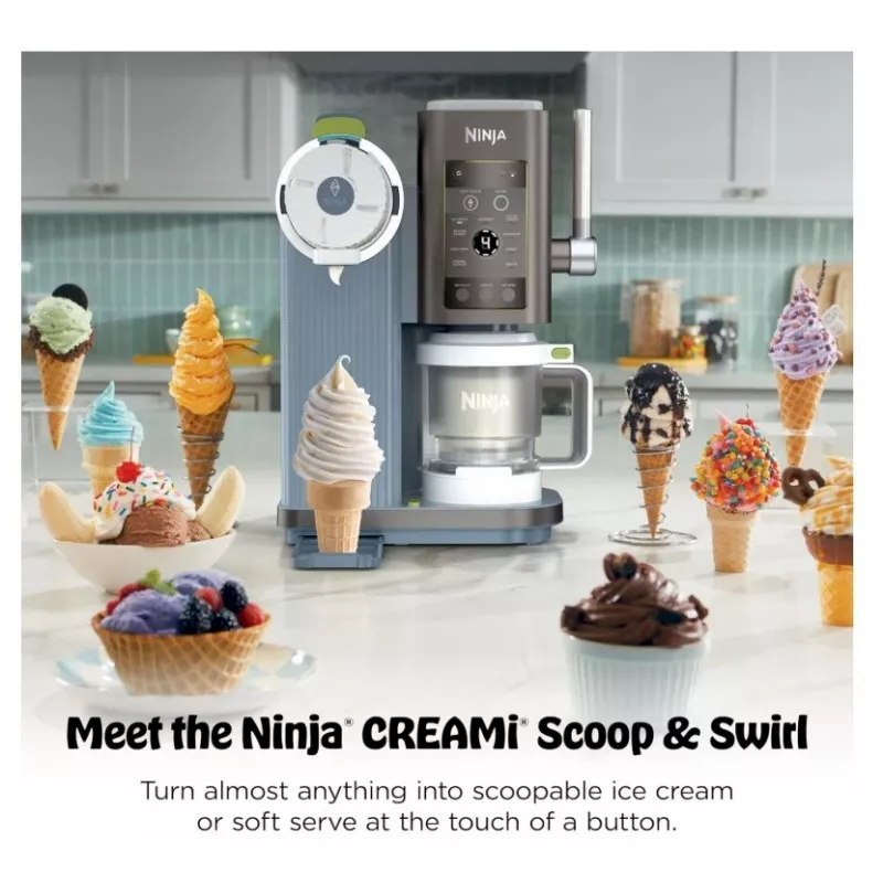 Ninja Creami Scoop & Swirl Máquina de helados y slush 13 en 1 0,48 l Azul EU NC702EU