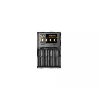 Nitecore SC4 Cargador profesional de 4 canales para baterías Li-Ion, NiMH, NiCd