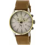 NIXON A4052548 Reloj de hombre 42mm acero inoxidable con correa de piel negra
