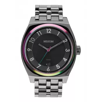 Reloj NIXON hombre A325-1698-00 40mm caja de acero inoxidable correa de piel movimiento de cuarzo japonés