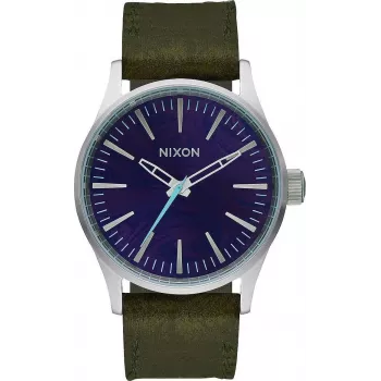 NIXON Sentry 38 Reloj de mujer A377-2302-00 Oro rosa Acero inoxidable Indigo Piel