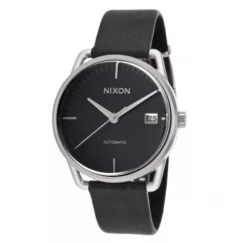 Nixon Time Teller Reloj de hombre A199-000-00 39mm esfera negra correa de acero inoxidable negra