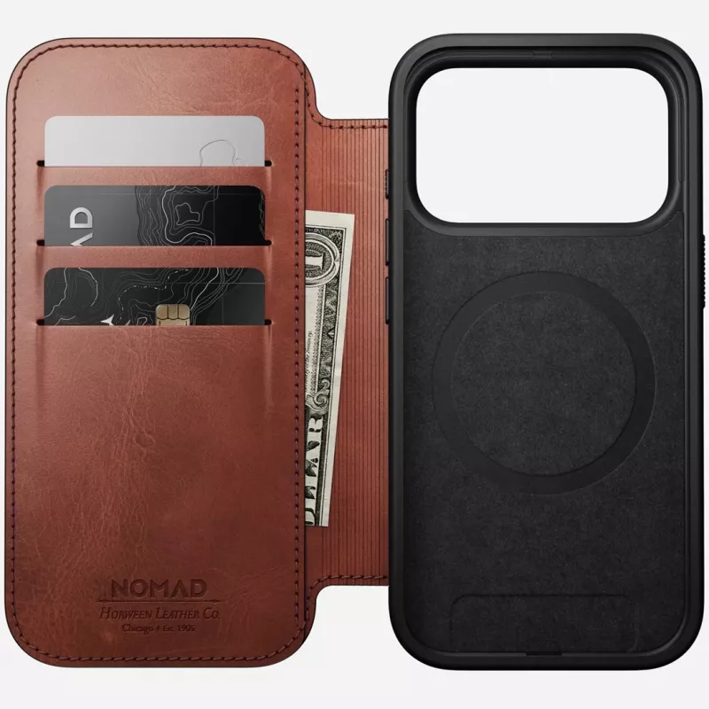 NOMAD funda de piel para iPhone 17 Pro con MagSafe y cartera