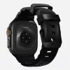 Correa NOMAD Rocky Point para Apple Watch 46mm/49mm con FKM y titanio (Carbon Black, Black Hardware)