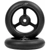 North Index Pro ruedas de scooter pack de 2 – 110mm 88A uretano de alto rebote, rodamientos ABEC 9 (negro/negro)