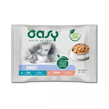 OASY Chunks in Gravy Multipack Fish Selection Comida húmeda para gatos 4x85g