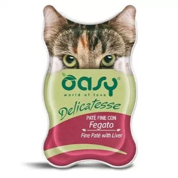 Paté fino con hígado OASY Delicatesse alimento húmedo para gatos 85g