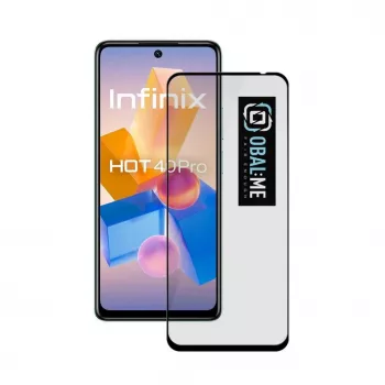 OBAL:ME Protector de pantalla de cristal 5D para Infinix Hot 40 Pro negro