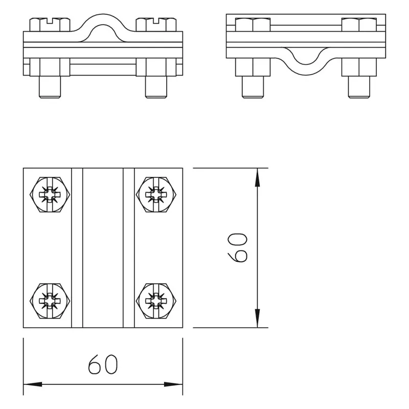 Conector cruzado OBO Bettermann 252 8-10 V4A para conductor 8-10 mm (5312318)