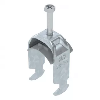 OBO Bettermann BS-H1-K-34 FT Abrazadera en U 2056, 28-34mm, galvanizada en caliente, rosca M8, 1186229