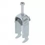 OBO Bettermann BS-H2-K-22 FT Abrazadera de perfil en U de dos piezas, 16-22 mm, acero galvanizado en caliente (serie 2056)