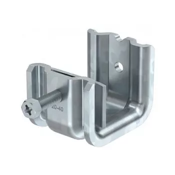 OBO BETTERMANN SSP 20-40 M8 FT Abrazadera de soporte pesada, acero galvanizado en caliente, espesor de brida 20-40 mm