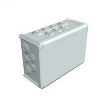 OBO Bettermann T350 caja de derivación, 285x201x120 mm, gris claro RAL 7035, IP66, libre de halógenos 2007125