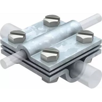OBO Bettermann Tipo 252 conector cruzado VZ 8-10x16 FT acero galvanizado en caliente 5312345