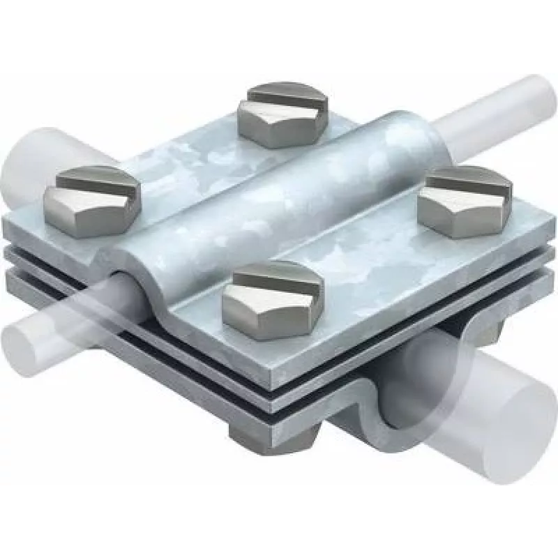 OBO Bettermann Tipo 252 conector cruzado VZ 8-10x16 FT acero galvanizado en caliente 5312345
