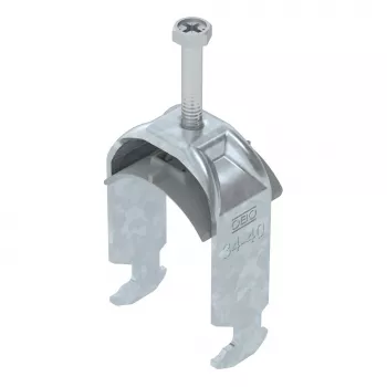 OBO BS-H1-K-40 FT Abrazadera en U, galvanizada en caliente, 34-40 mm, M6