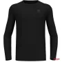 Odlo BL Top Crew Neck Manga Larga Merino 200 Camiseta primera capa hombre, negro, talla L