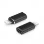 Adaptador OEM de conector hembra USB-C a conector macho Lightning negro