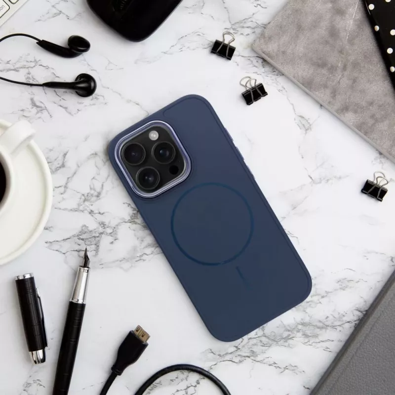 Funda OEM para iPhone 13 Mini Frame Mag Cover compatible con MagSafe Navy Blue