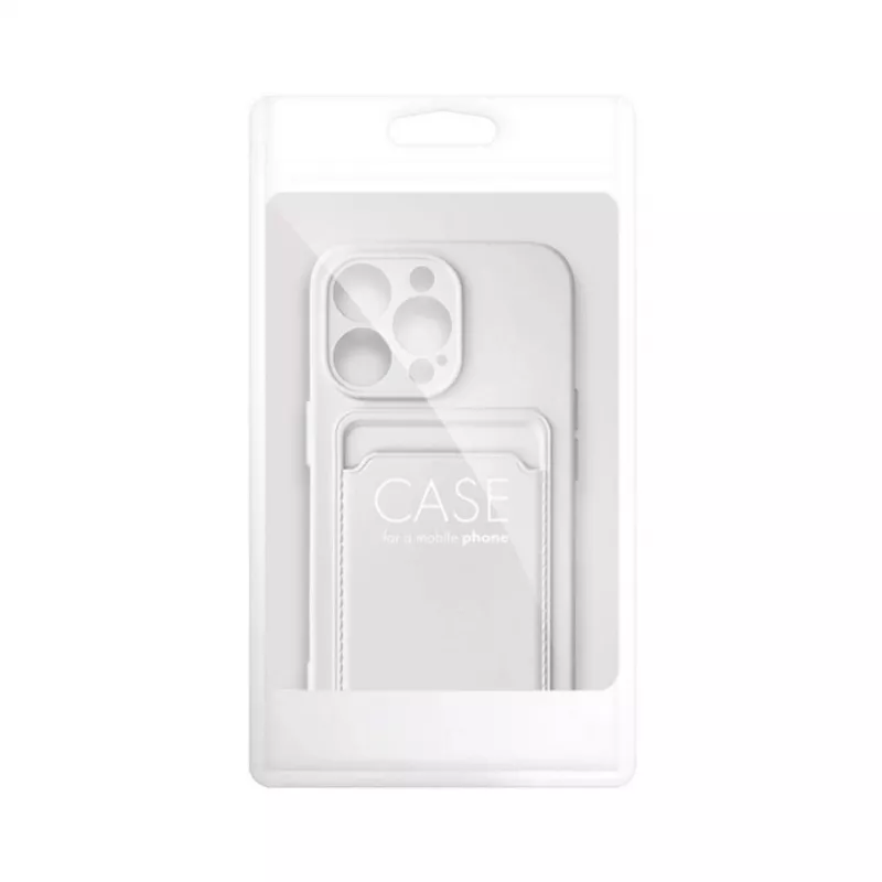 Funda OEM para iPhone 15 Pro Max con tarjetero blanca