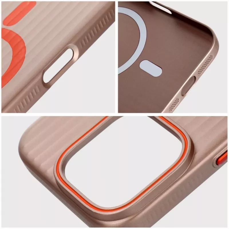 OEM Funda para iPhone 15 Pro Max Simply compatible con MagSafe titanio desierto